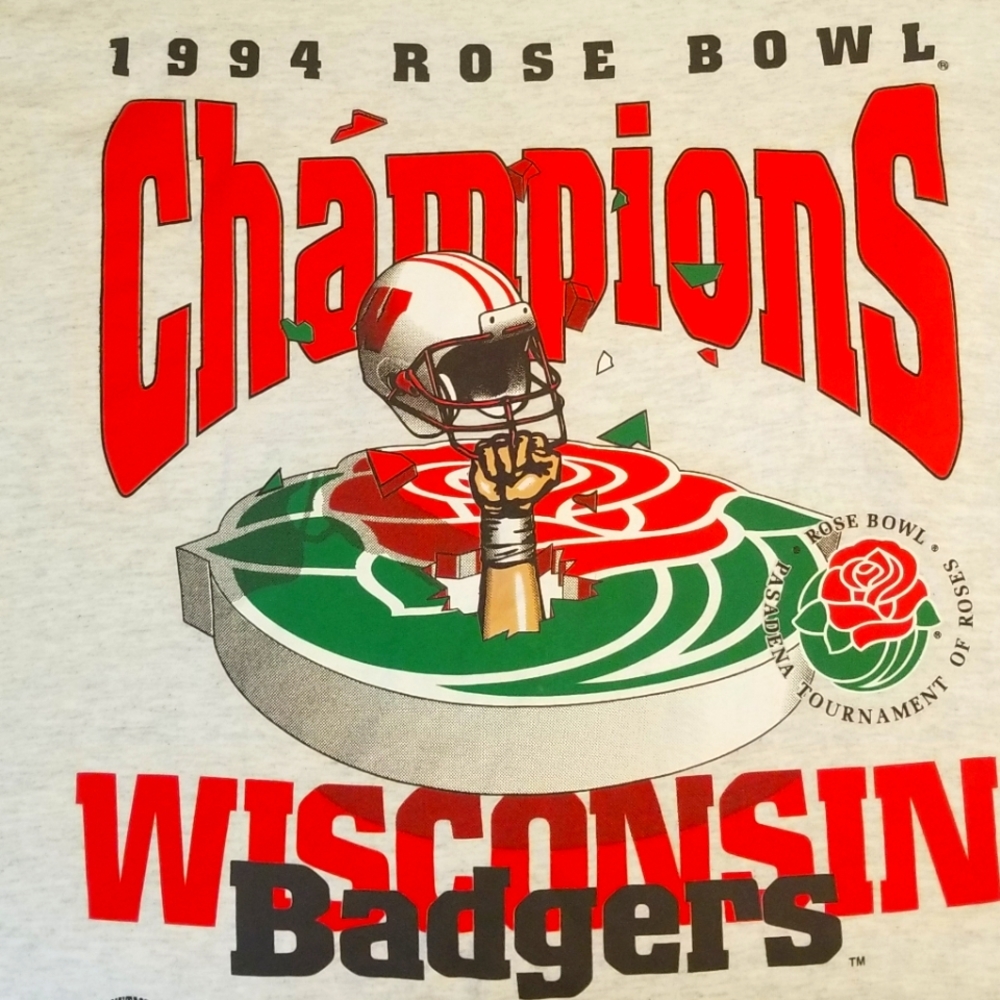 Wisconsin Badgers 1994 Rose Bowl Champion T shirt